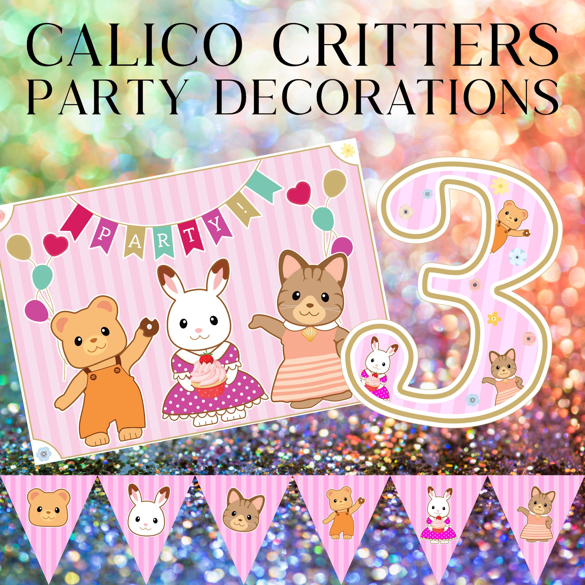 calico critters party supplies