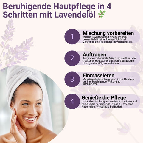 Beruhigende Hautpflege in 4 Schritten mit Lavendelöl 🌿