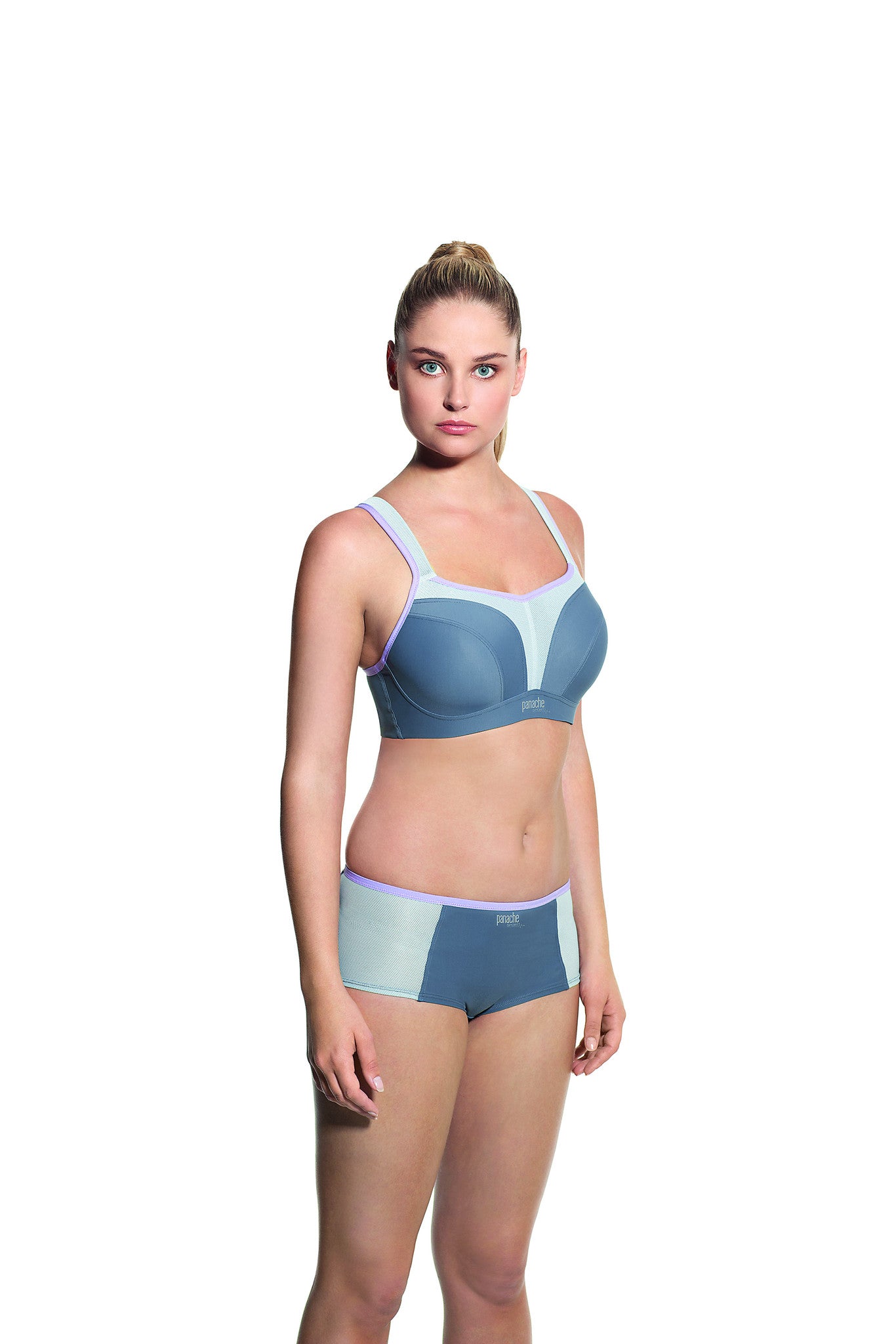 Panache Underwire Sports Bra (5021),34G,Teal/Lime at  Women's  Clothing store
