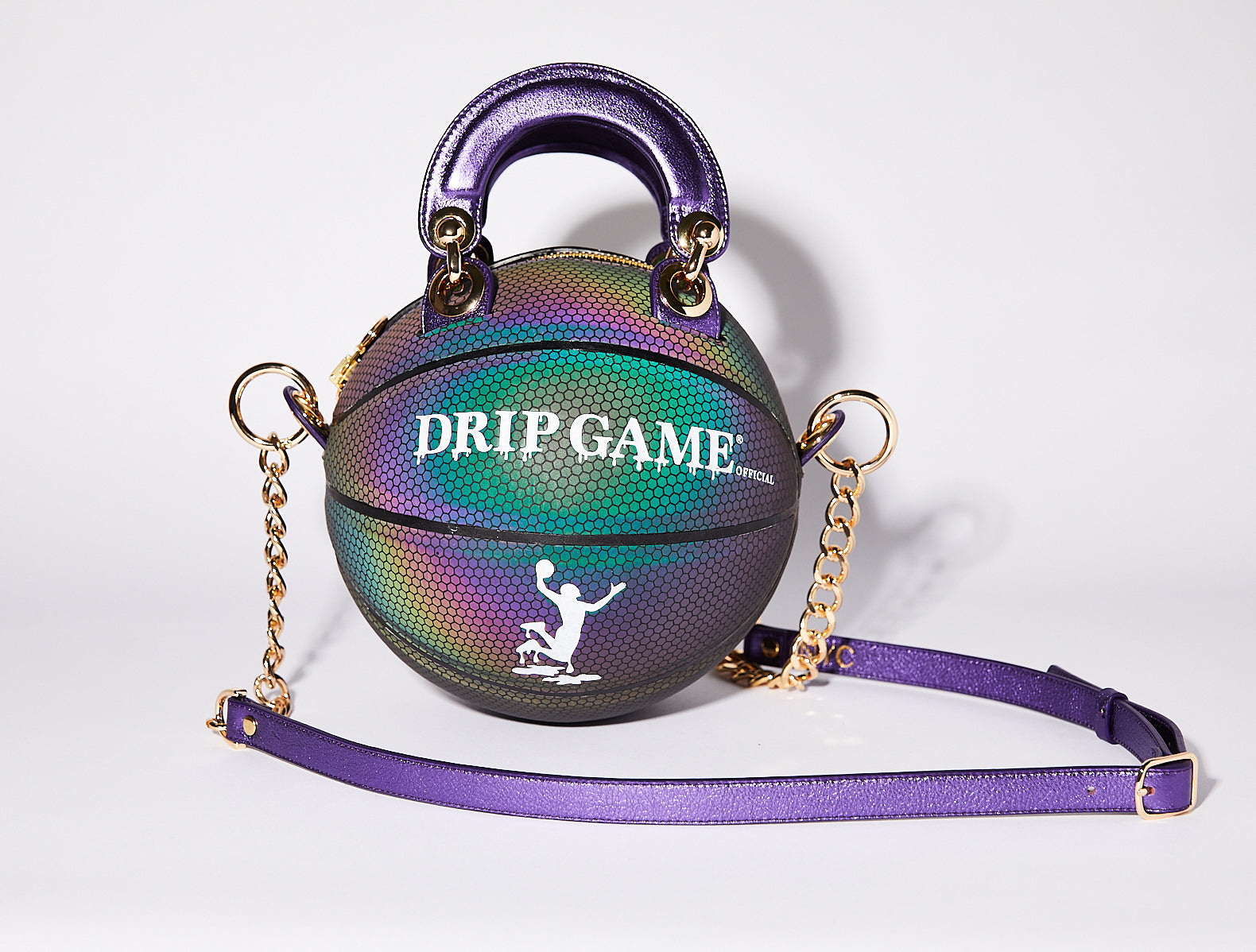 purple basketball bag