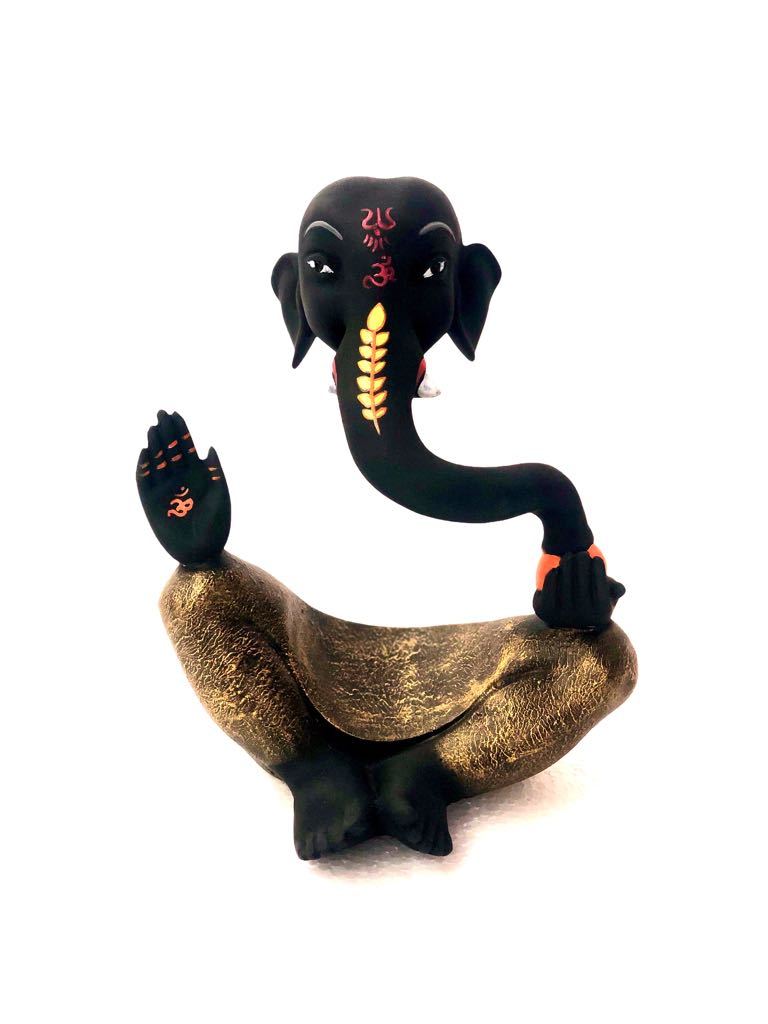 Mighty Lord Ganesha Designed In Resin Black Unique Concept At Tamrapat