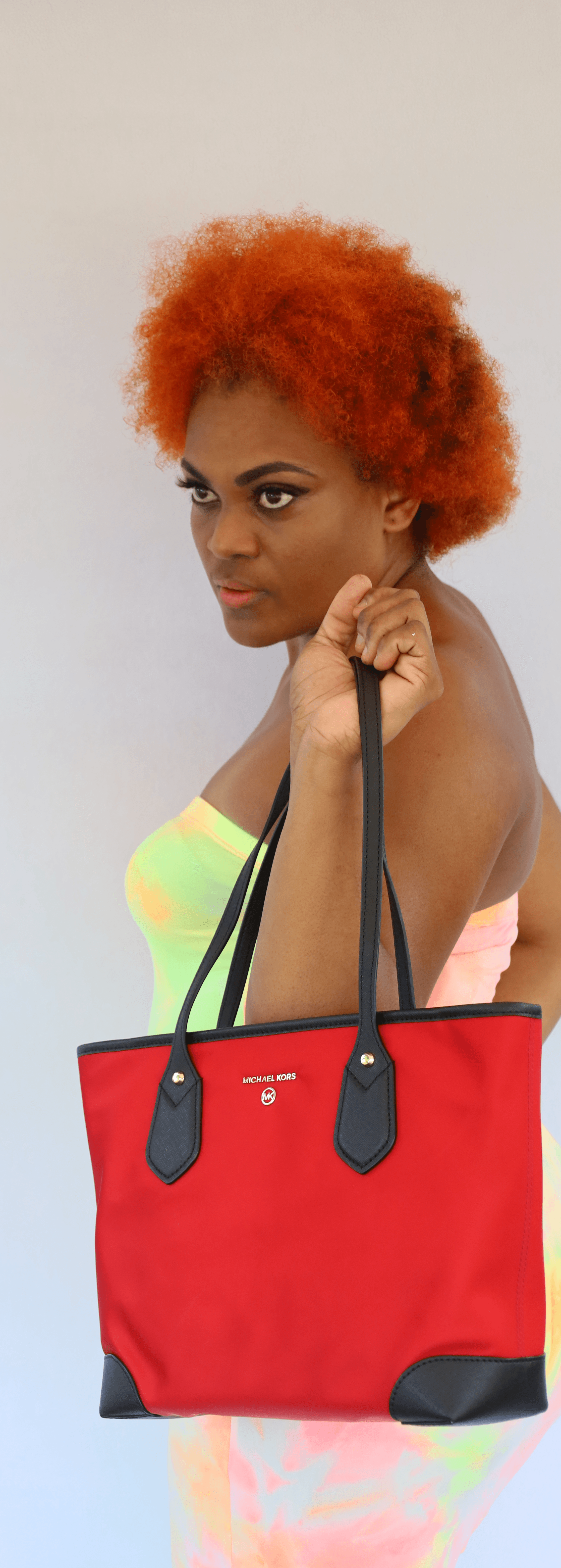 eva nylon top zip tote