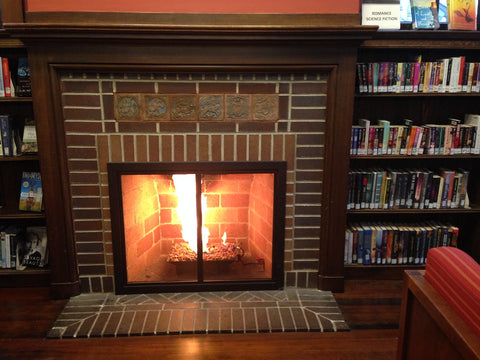 brick fire place