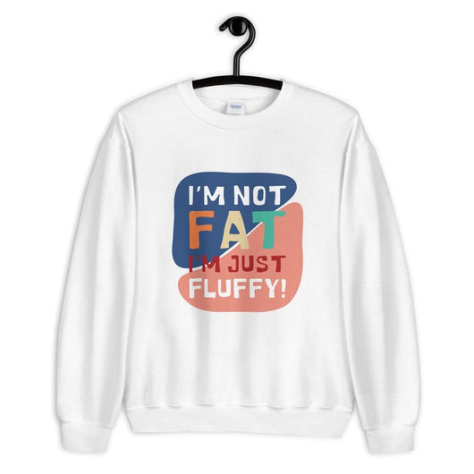 fluffy white sweatshirt