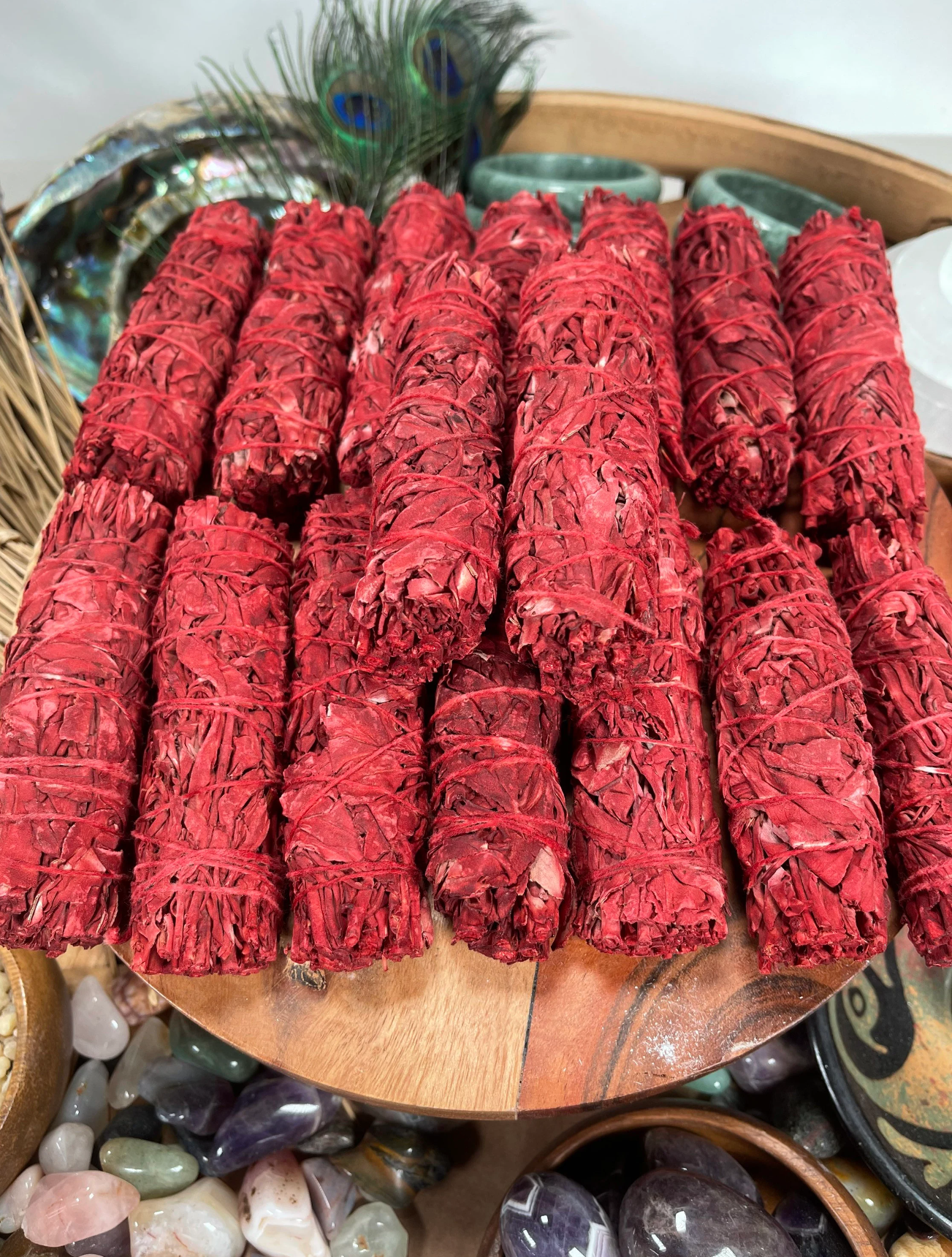 Wholesale Dragon Blood Sage Smudge Sticks I Dragon Blood Sage High Quality 2 side cutted, high quality Free Shipping, Smudging kit, Red Sage