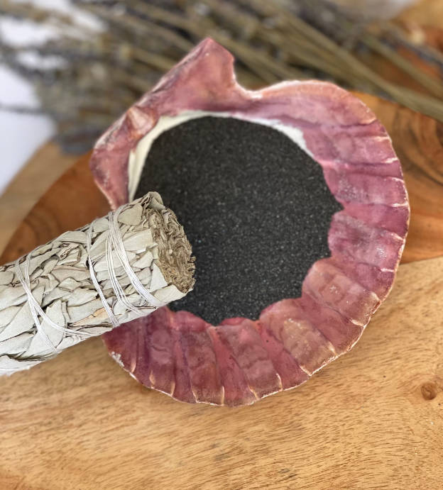 White Sand- Black Sand For Incense, Sage, Palo Santo, Resin in Burner, Cauldron, Shell, Smudge Pot - Ritual, Smudging, Art, Craft