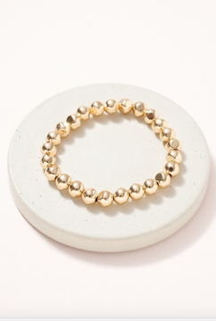 Gold Metal Bead Bracelet