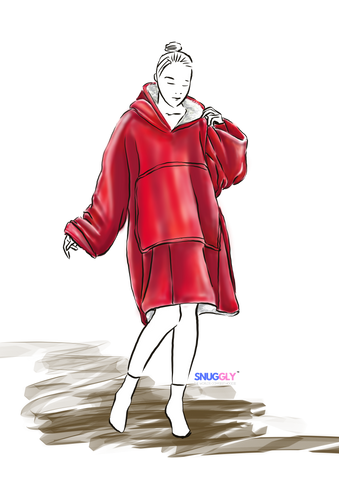 Red Color Hoodie