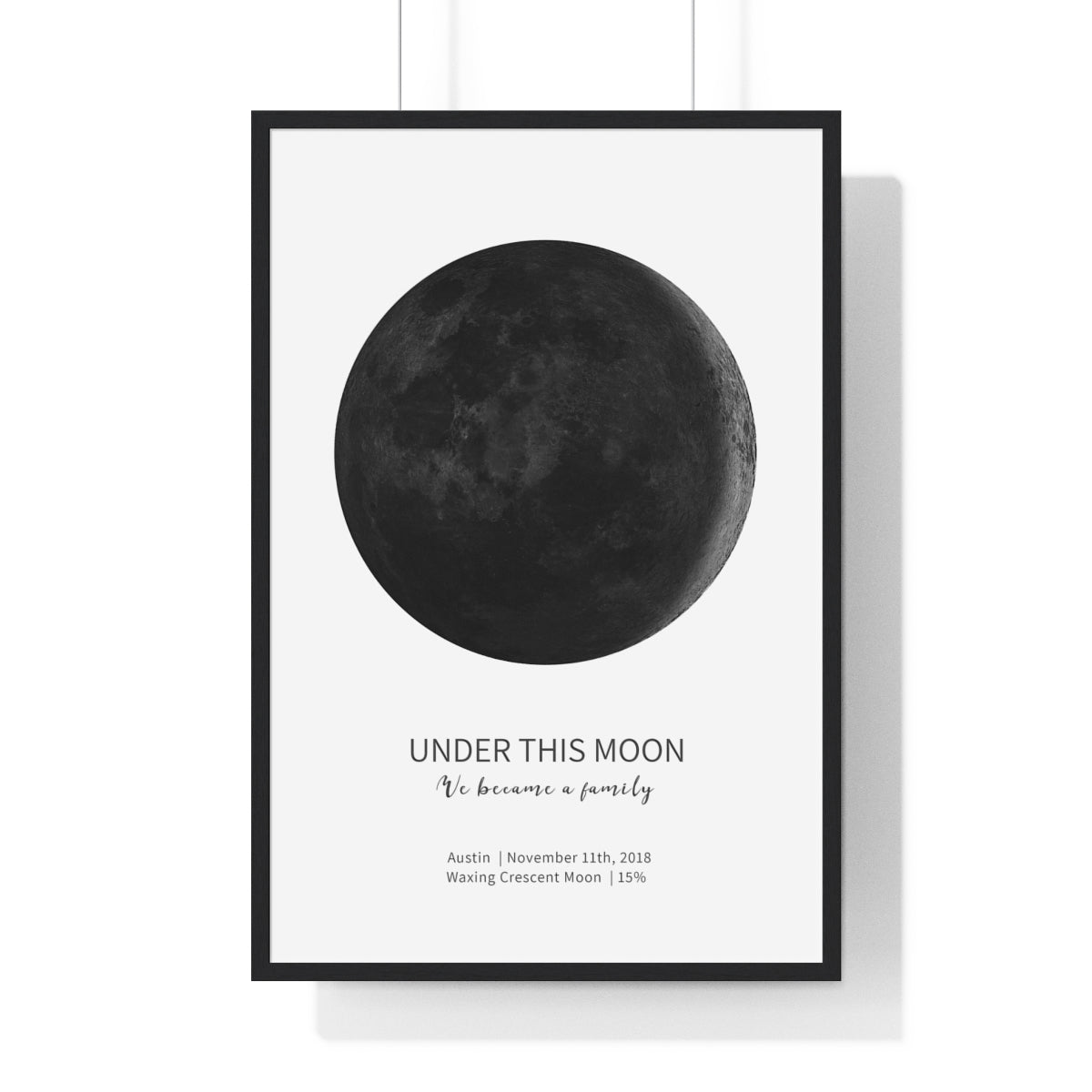 Personalized Moon Phase Poster Over The Moon