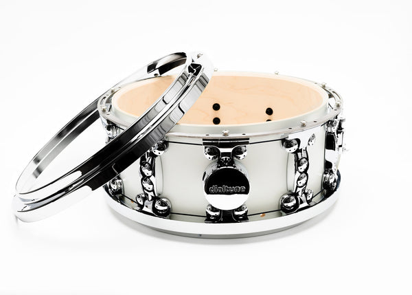 Matte White Dialtune snare drum