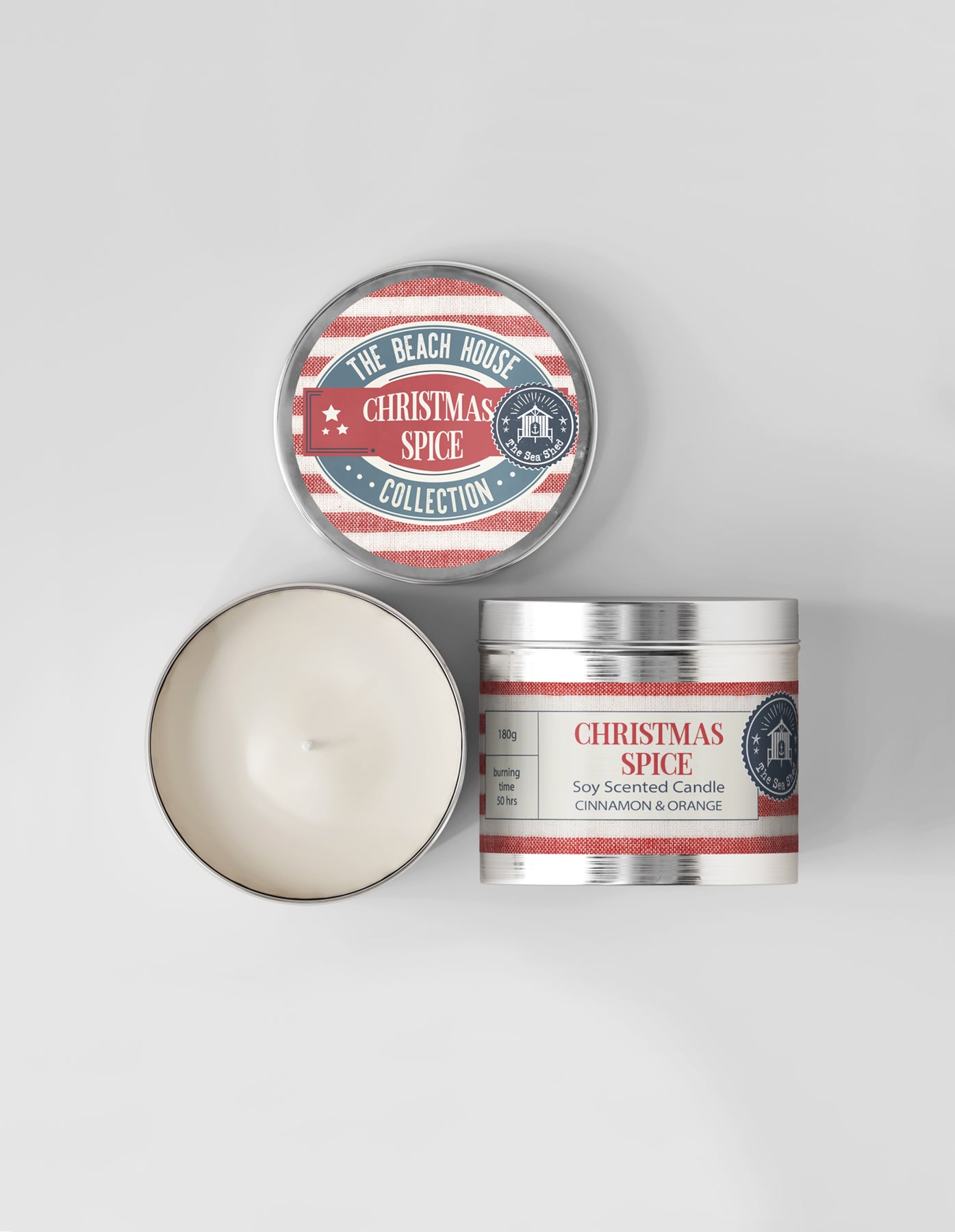 Orange Beach Soy Candle Tin