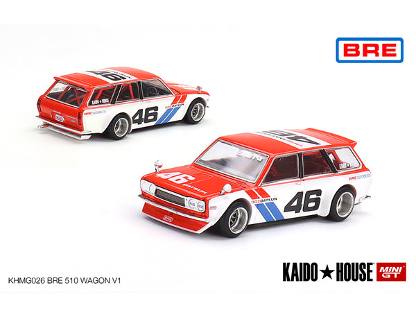 Kaido House x Mini GT 1:64 Datsun Kaido 510 Wagon BRE Version 1 White  Limited Edition