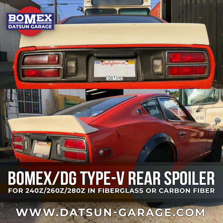 Bomex Dg Fiberglass Type V Rear Spoiler 1970 78 240z 260z 280z C