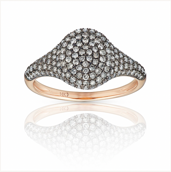 Buy Pave Diamond Ring, Statement Signet Ring, Pinky Signet Ring, Diamond  Signet Ring, Diamond Pinky Ring Women, Solid Gold Signet Ring, 14K, 18K  Online in India - Etsy
