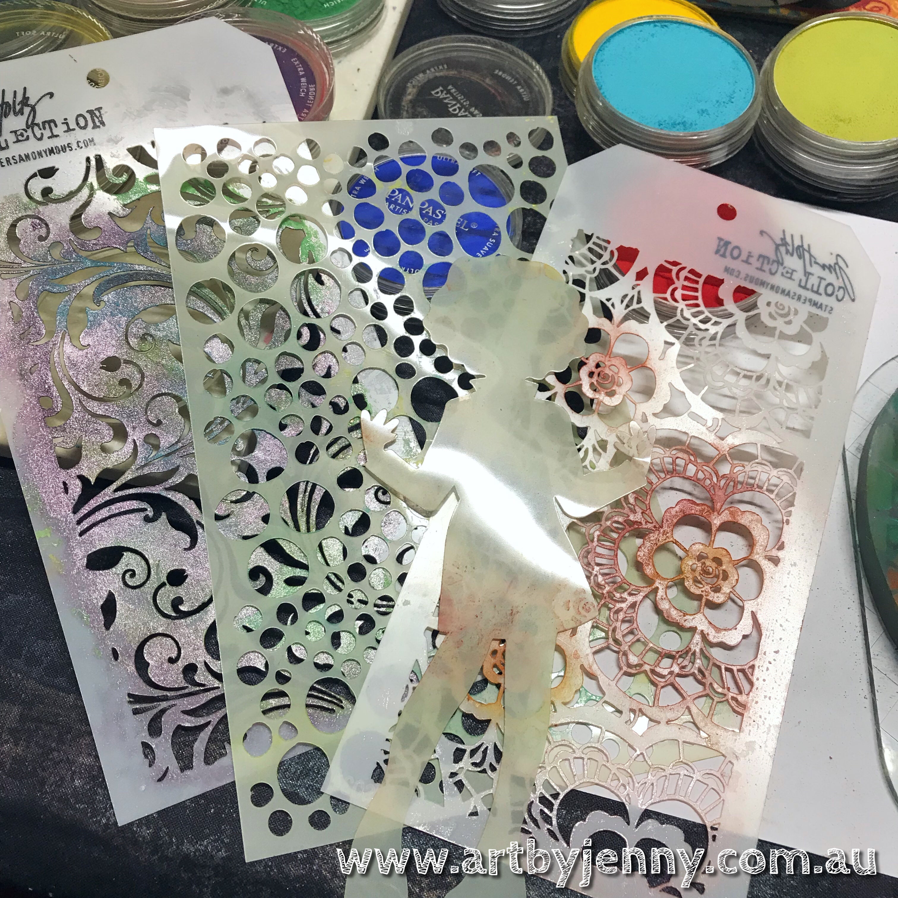 Tim Holtz Layering Stencil - Linked Square