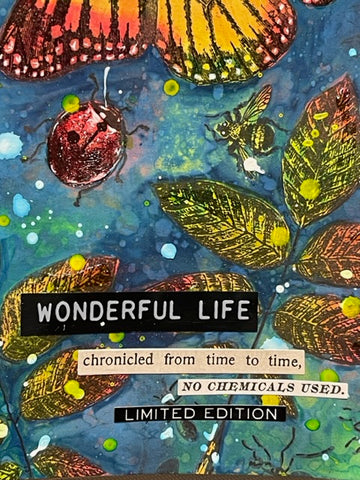 Stamping, art journaling, colouring with Art by Jenny . its a wonderful life