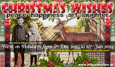 Christmas and New Year Holiday Hours for Art by Jenny online shop