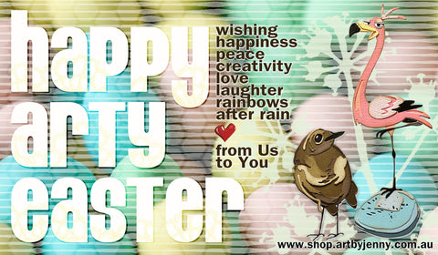 Happy Easter to you from us at Art by Jenny online shop and studio