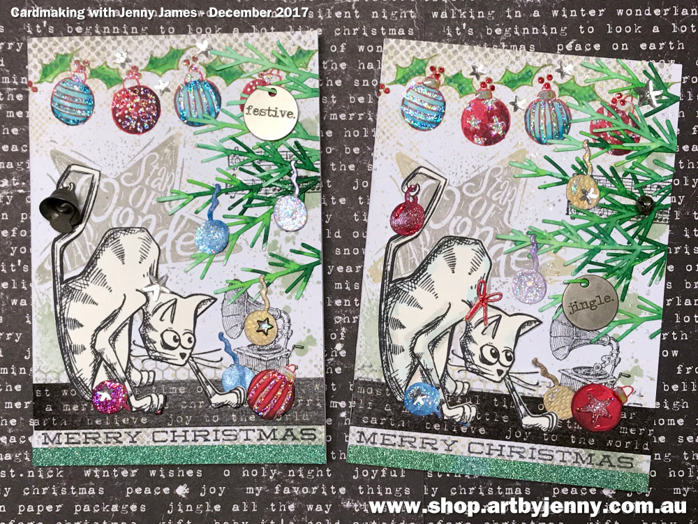 Making Christmas Bright With Tim Holtz Crazy Cats Art By Jenny Online Shop