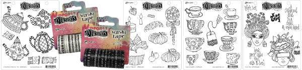 Dylusions by Dyan Reaveley stamps and washi tape for mixed media and journaling and scrapbooking