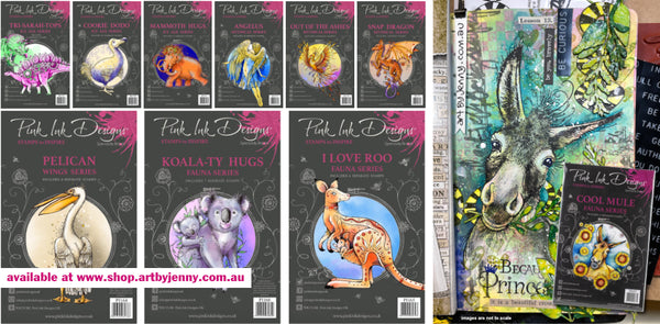 Pink Ink Designs new stamps featuring dinosaurs, angels, dragons, kangaroos, pelicans and koalas