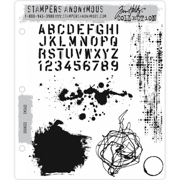 Tim Holtz Cling Stamps - Grunged - PreOrder March – Art by Jenny ...