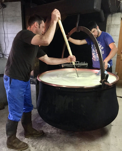 L’Etivaz being made in the traditional copper cauldron