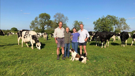 The Clarke family on Sparkenhoe Farm