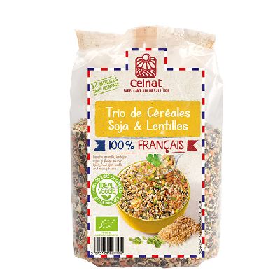 Trio De Cereales Soja Lentilles 100% France