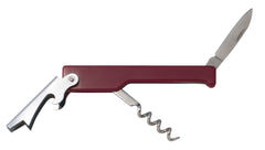 Stainless Steel Waiter's Corkscrew, Red