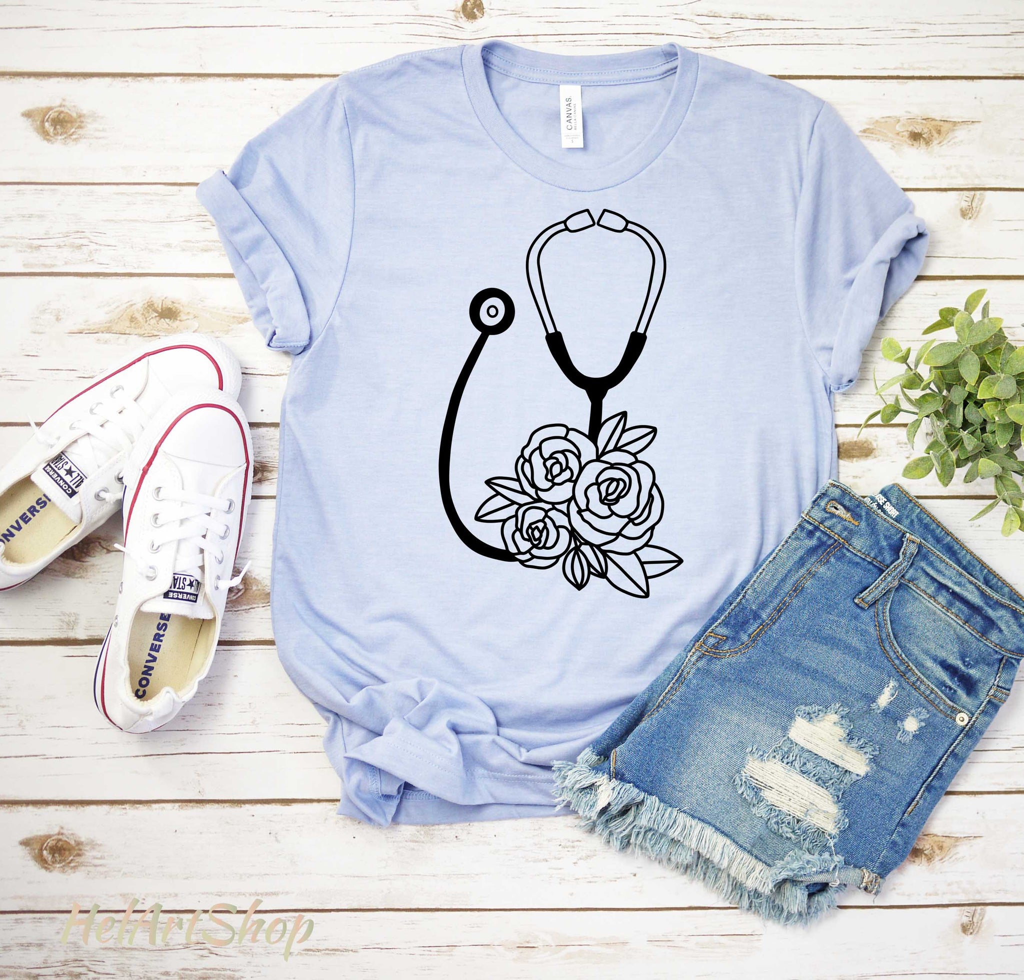 Download Floral Stethoscope Svg Nurse Svg Helartshop