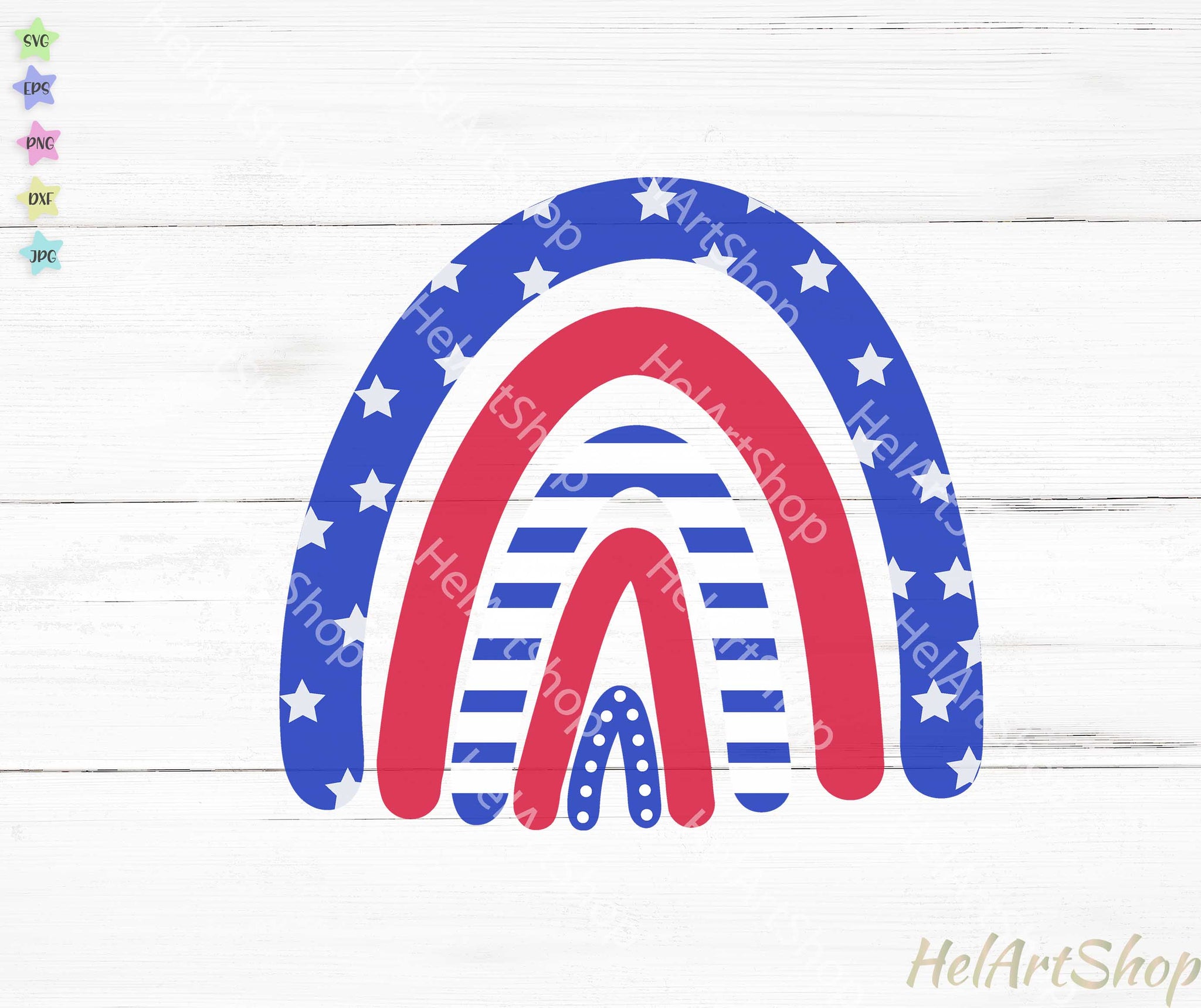 Download Patriotic Rainbow Svg Helartshop