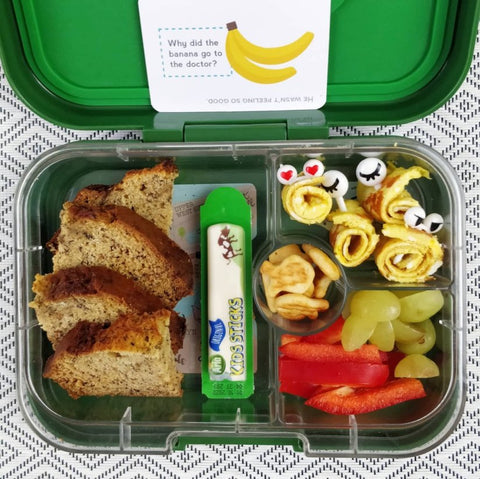 banana bread packed lunch