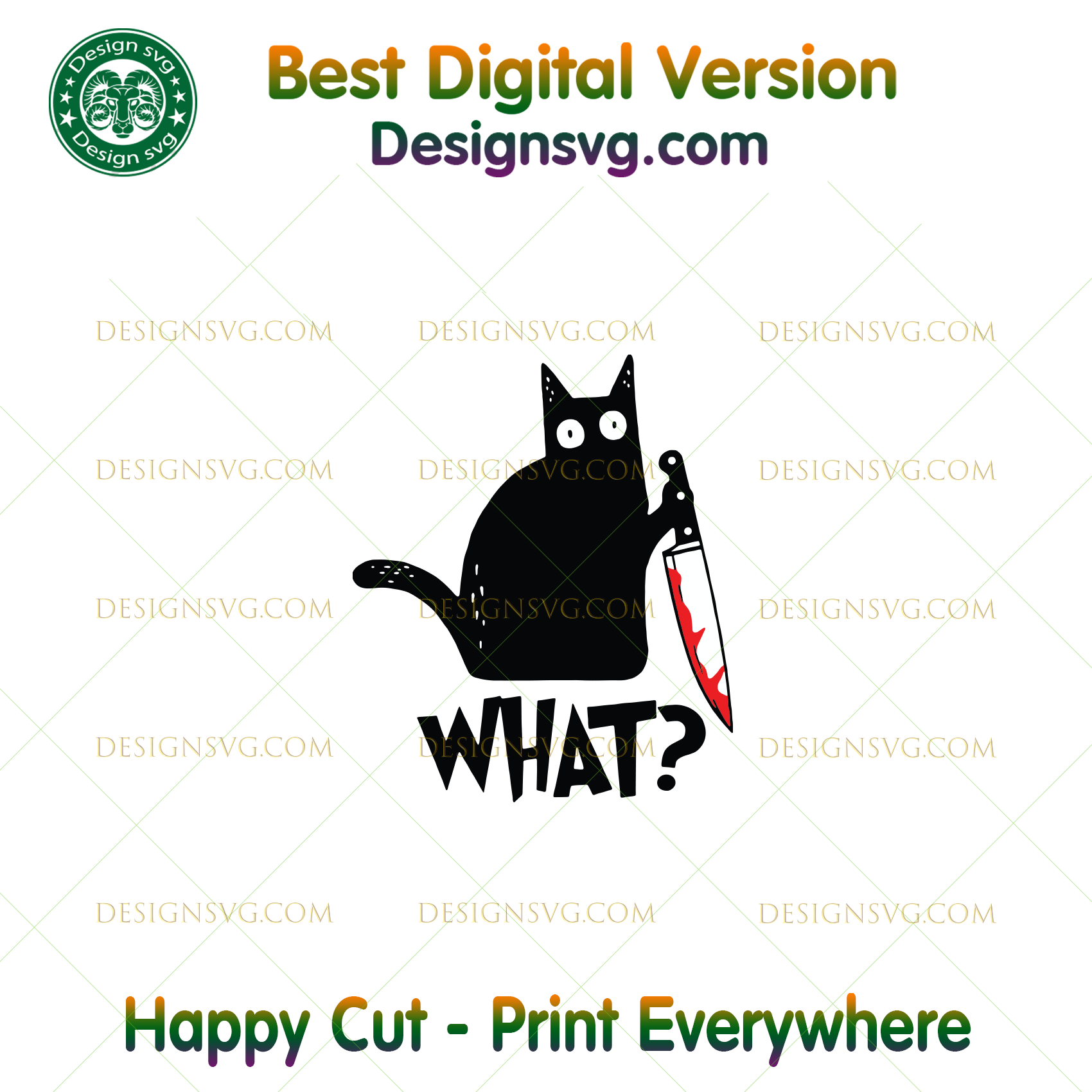 Download Funny Killer Cat With Knife Halloween Costume Halloween Svg Hallowee Designsvg PSD Mockup Templates