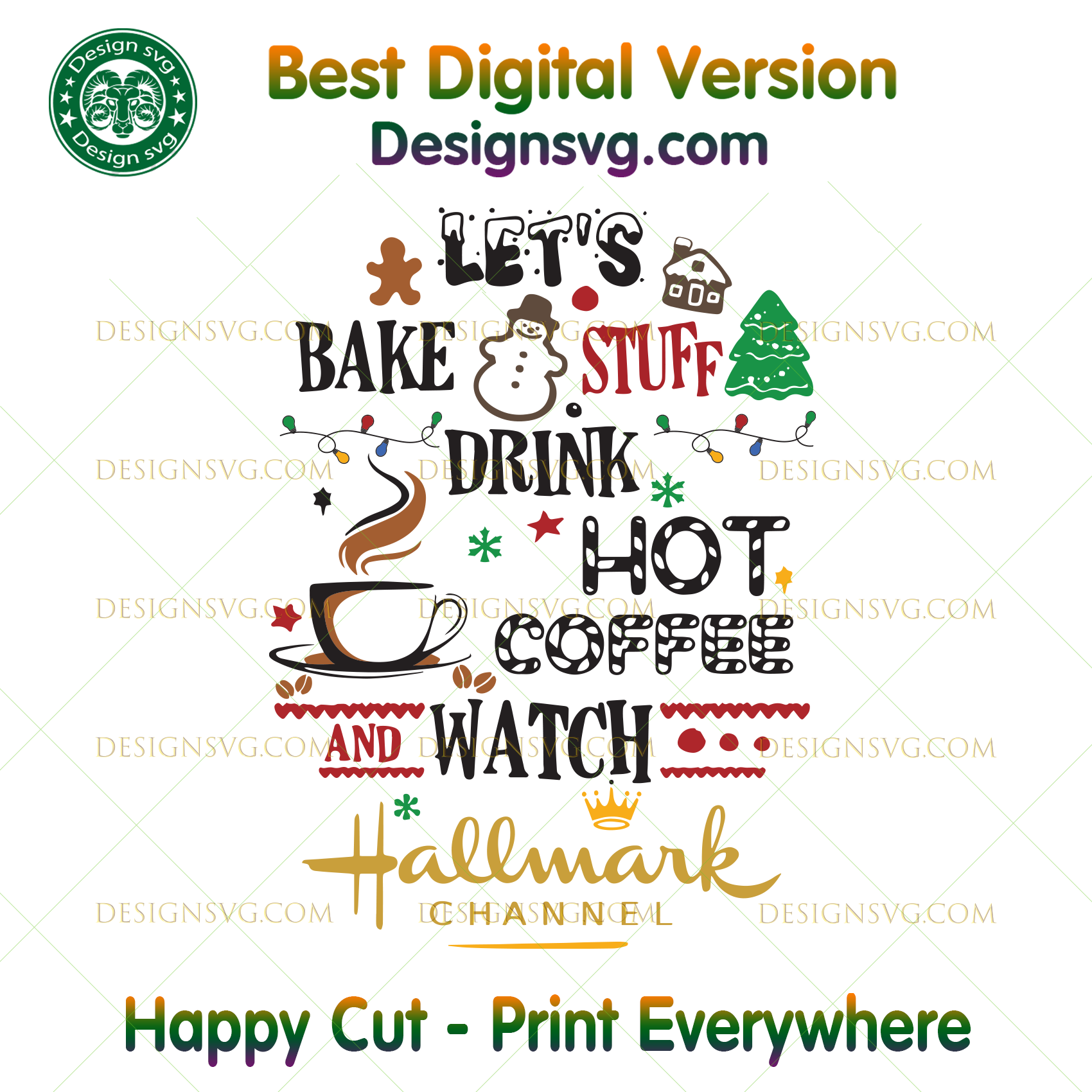 Download Let S Bake Stuff Drink Hot Coffee Watch Hallmark Channel Christmas Sv Designsvg PSD Mockup Templates