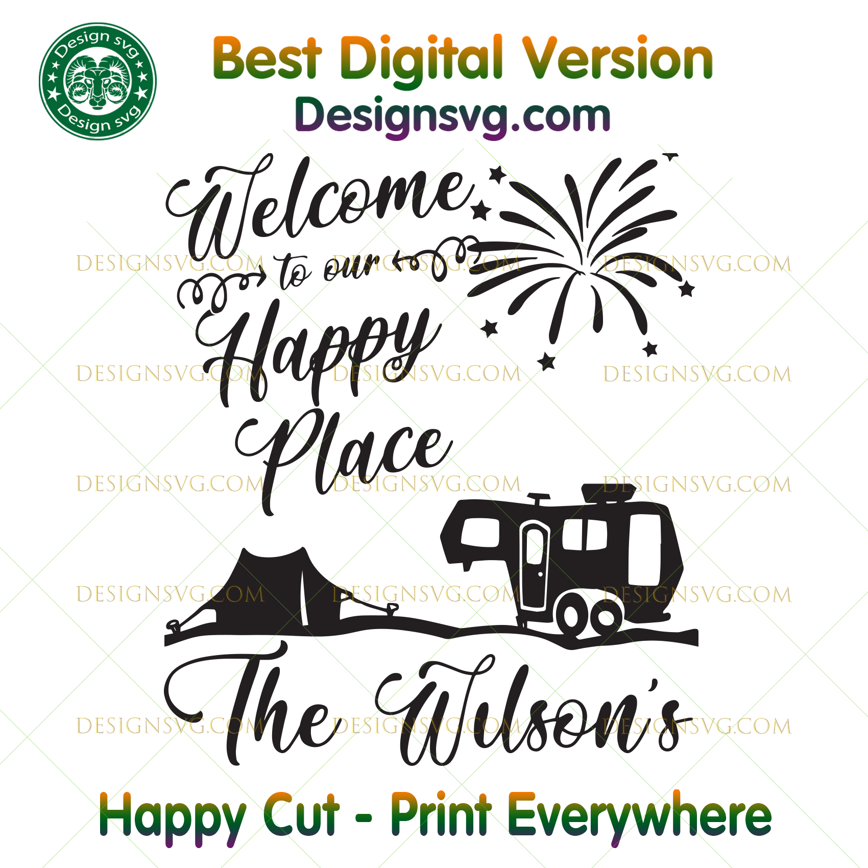 Welcome To Our Happy Place Trending Svg The Wilsons Svg Happy Place Designsvg