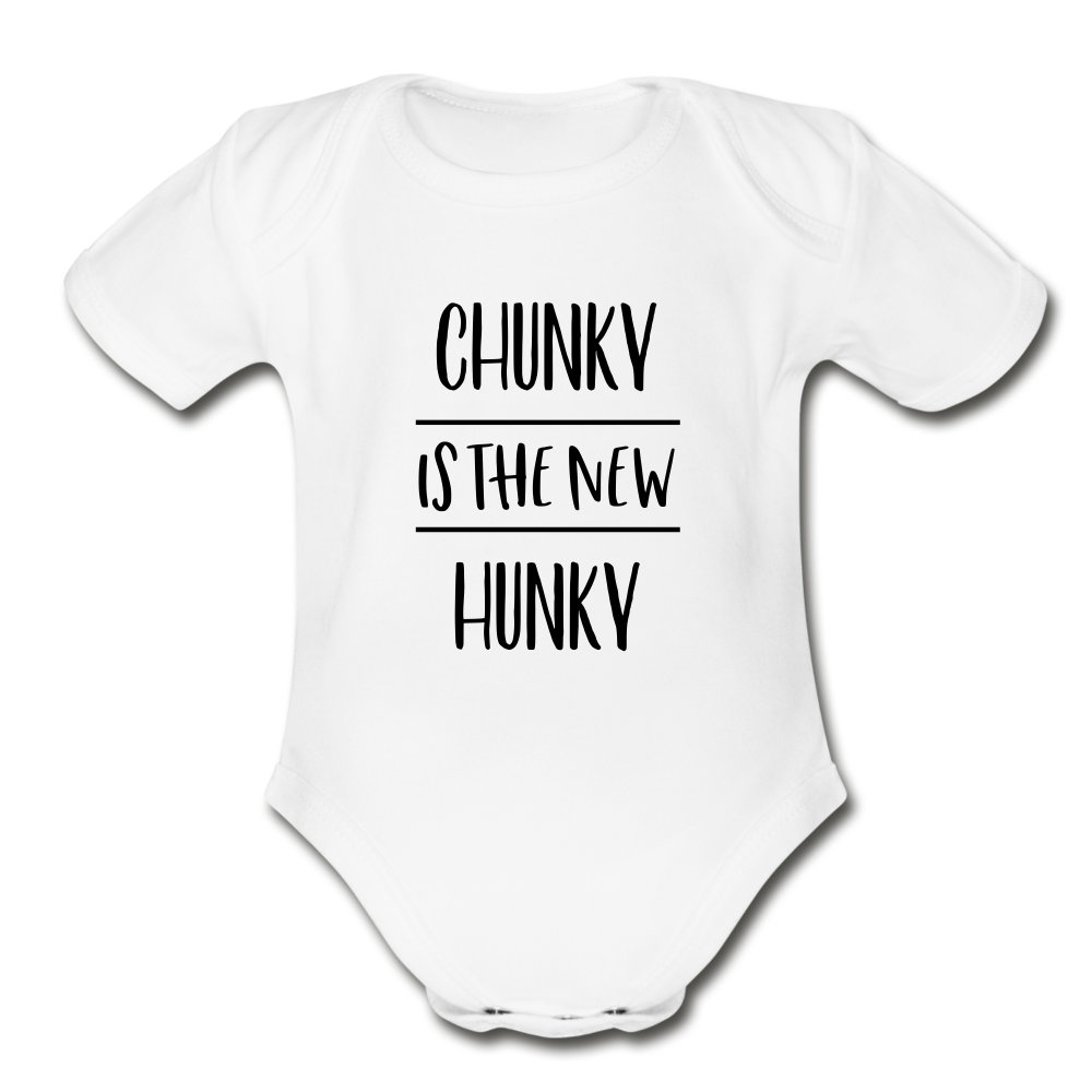 Chunky Is The New Hunky Funny Baby Onesies Organic Baby Clothing Noob Hooman