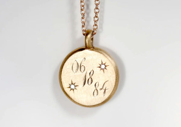 image of Hand-engraved Date Necklace