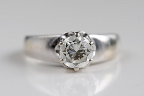 Customer Antique Enagement Ring Diamond Resetting