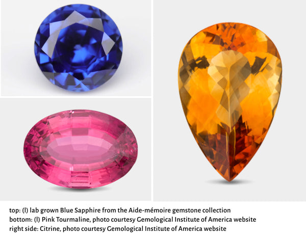 Fall Birthstone Gems: September (Blue Sapphire), October (Pink Tourmaline), November (Citrine)