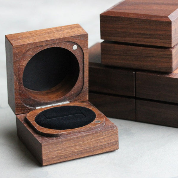 Handmade & Eco-friendly Walnut Ring Box