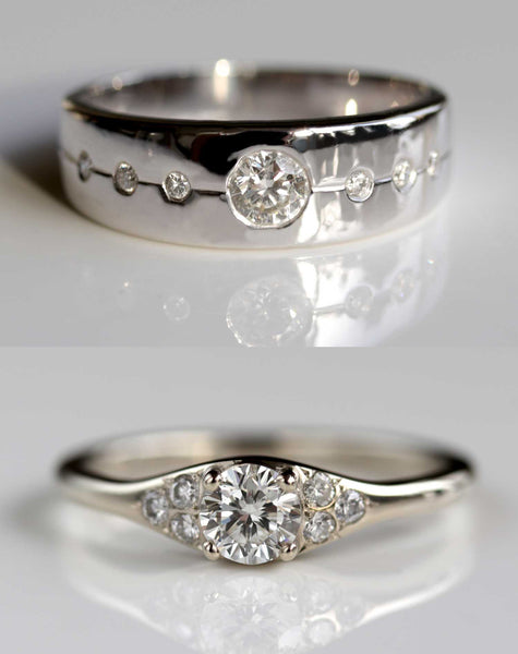 Heirloom Diamond Resetting Before and After