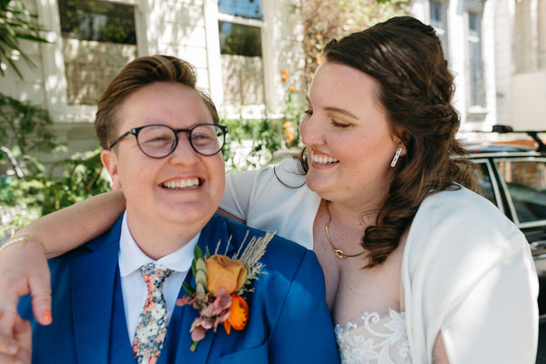 Shiloh and Katie on their wedding day