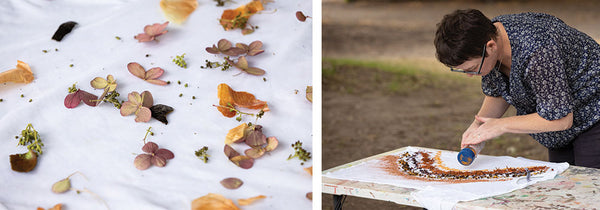 image of eco-dyeing t-shirts at the Aide-mémoire staff picnic