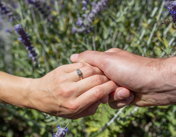 Aide-mémoire clients Steven and Katie's engagement ring