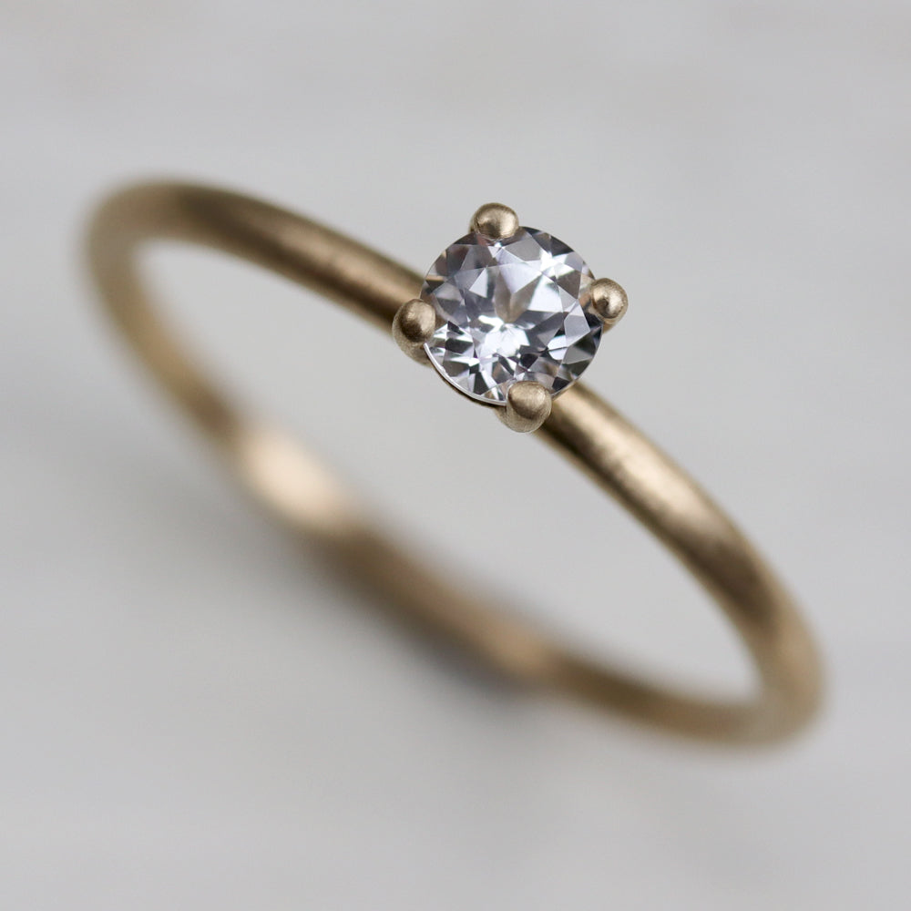 Chatham Lab-grown White Sapphire Engagement Ring 