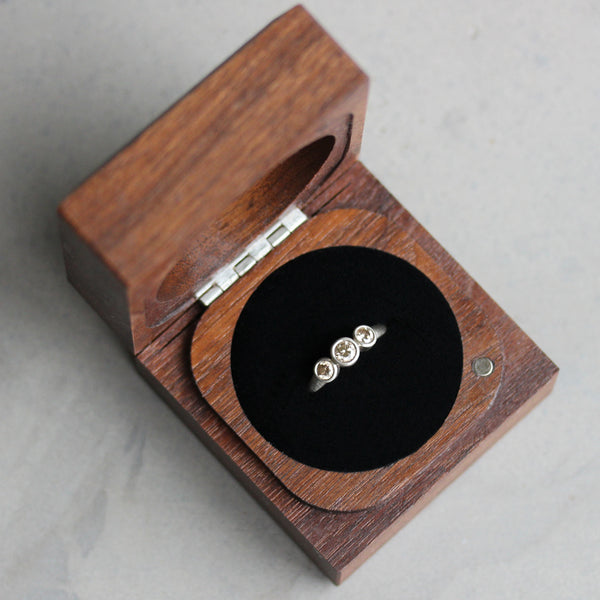 Handmade & Eco-friendly Walnut Ring Box