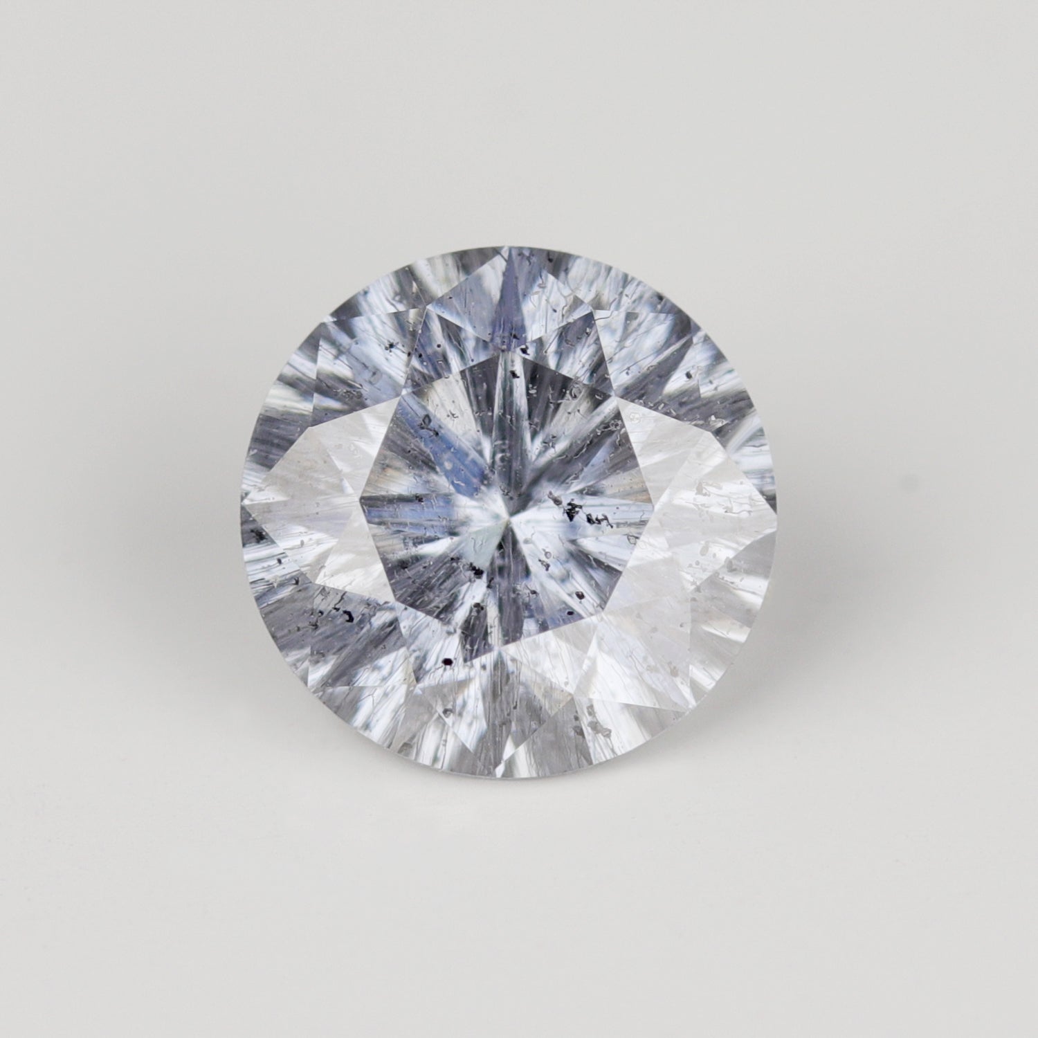 5mm Round Salt & Pepper Gray Moissanite - 114950-C