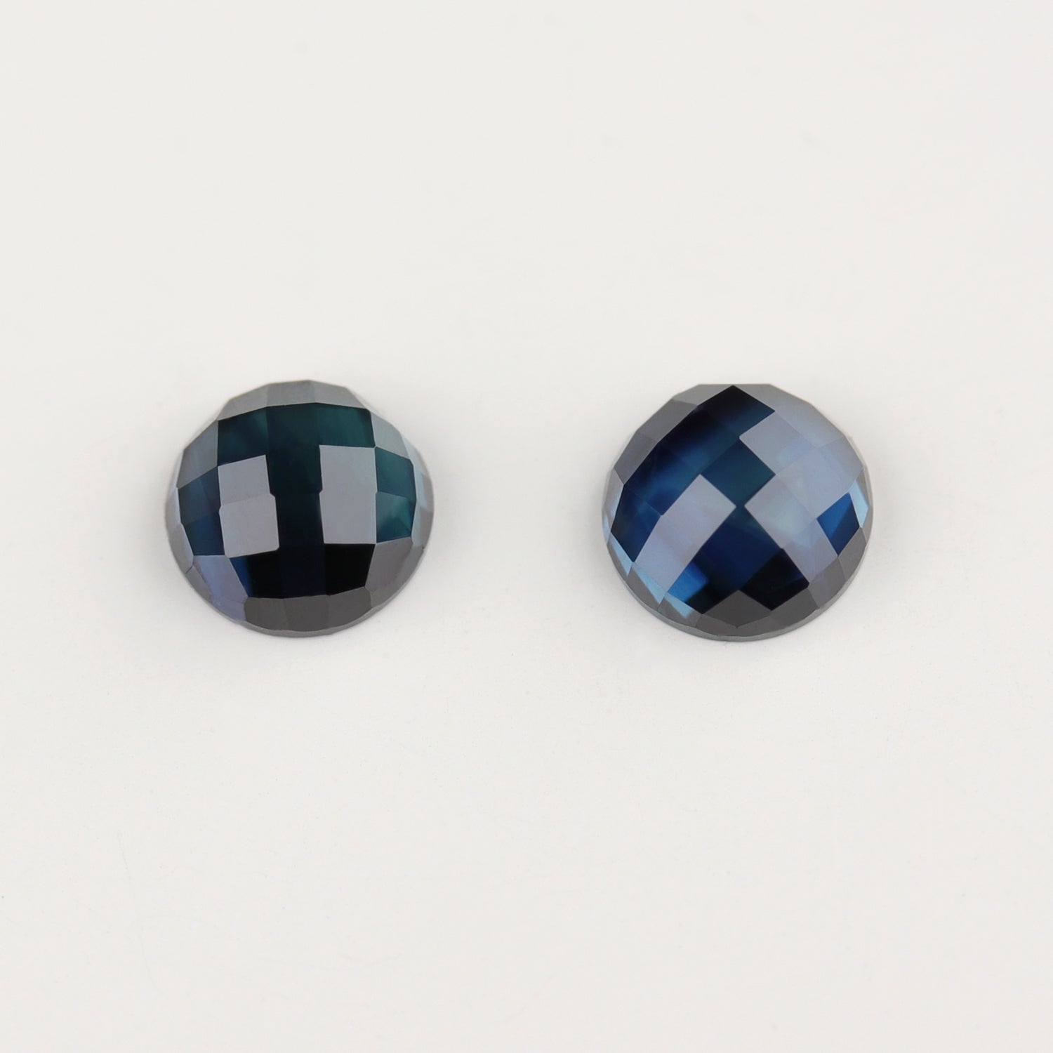 4mm Rose Cut Dark Blue Australian Sapphires - 115440