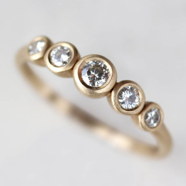 Victorian 3.39 Ctw. Old Mine Cut Diamond 5-Stone Ring – Platt Boutique  Jewelry